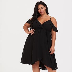 Torrid black wrap dress size 1